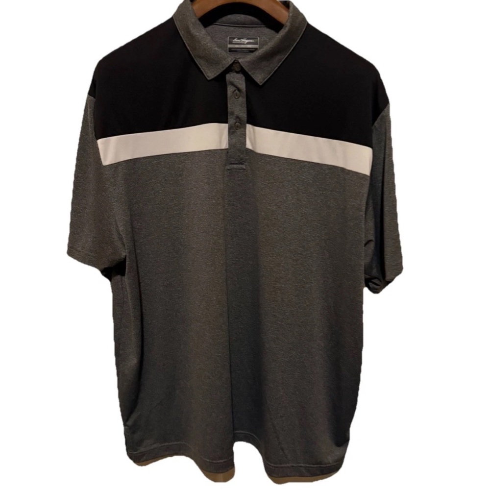 Hogan Black and Gray Polo Shirt